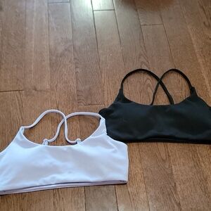 Women's Black and Lavender Swim Tops